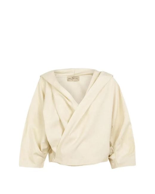 Cortana Natural Noa Wrap-Style Hoodie