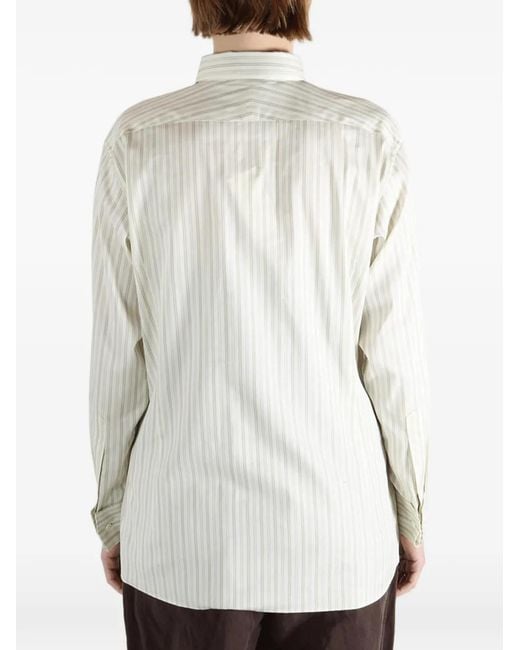 Auralee White Striped Shirt