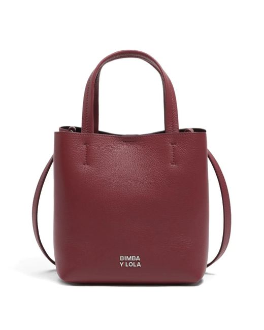 Bimba Y Lola Purple Rigid Tote Bag