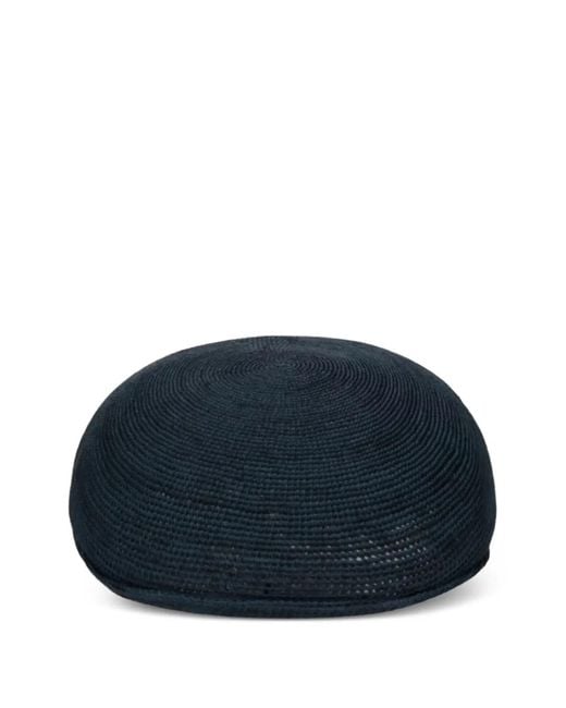 Borsalino Blue Woven Flat Cap for men