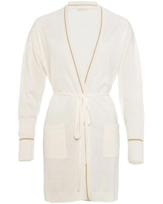 Eres White Holidays Longline Cardigan