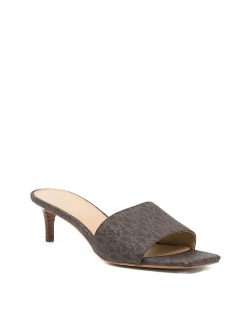 Michael Kors Brown 50Mm Elyse Sandals