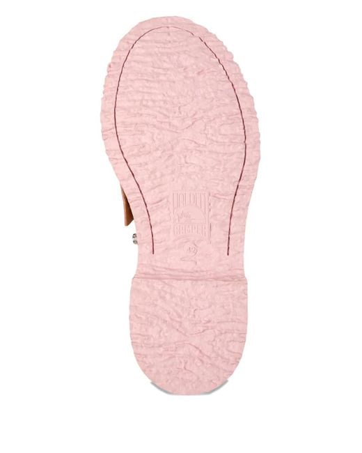 Camper Pink Walden Twins Leather Loafers