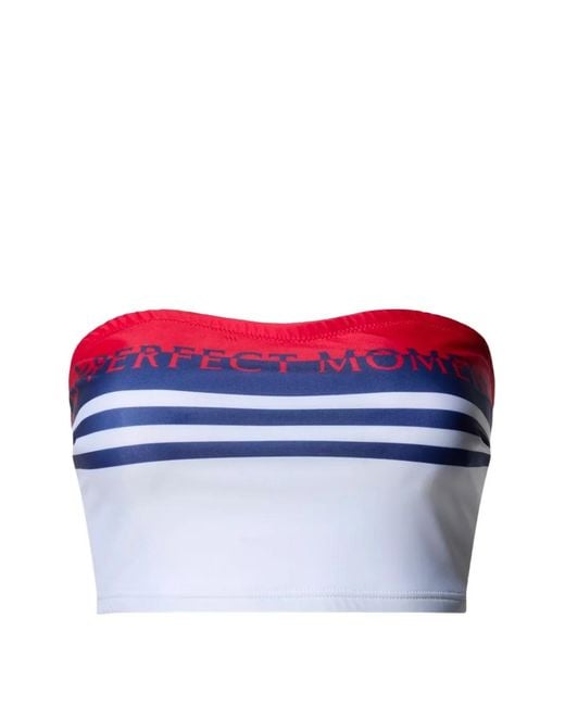 Perfect Moment Red Stripe Bikini Top