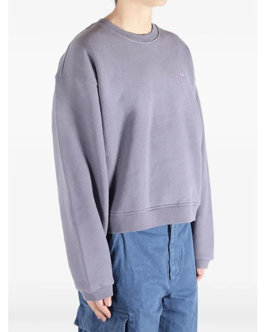 ERL Purple Embroidered Sweatshirt for men