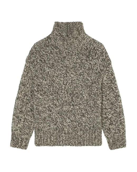 Marc O' Polo Gray Textured Roll-neck Sweater