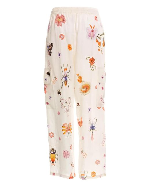 Agua Bendita White Seraphine Cargo Pants