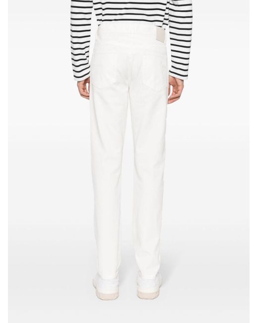 Mid-rise slim-fit jeans Zegna pour homme en coloris White