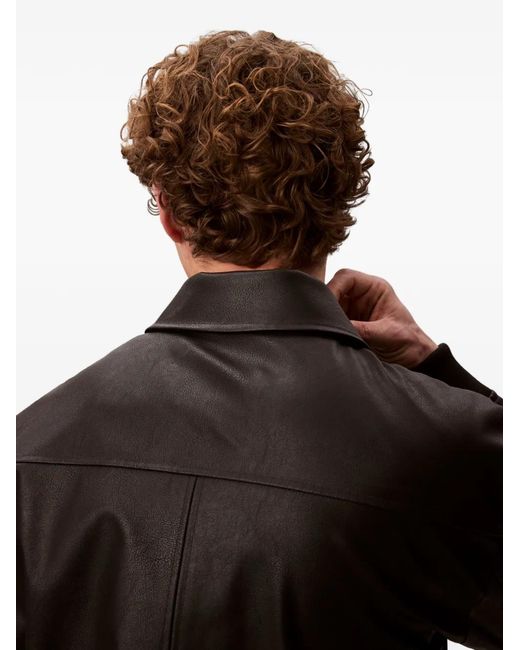 Calvin Klein Black Logo-Embroidered Zip-Up Jacket for men