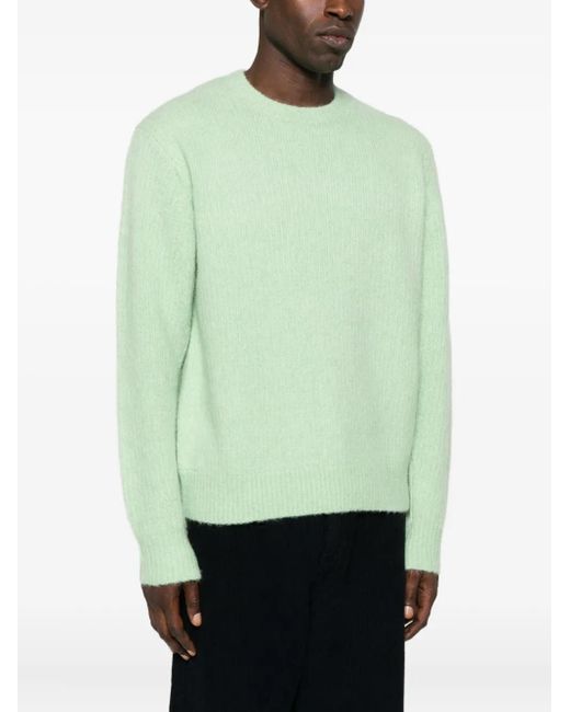 sunflower Green Ribbed Crew-Neck Sweater for men