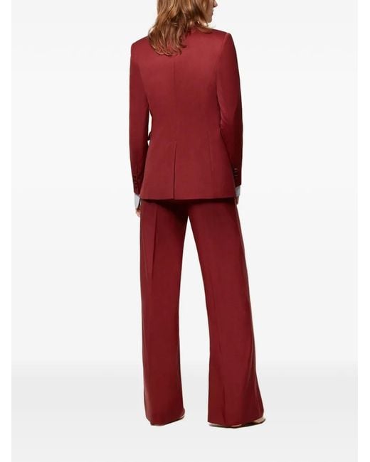 Another Tomorrow Purple Single-Button Peaked-Lapel Blazer