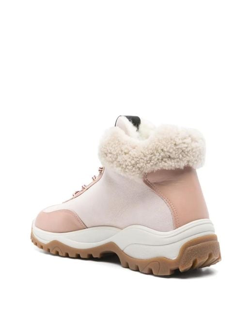 Pollini Pink Ice Cracker Boots