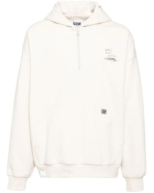 Izzue White Graphic Print Sweatshirt for men