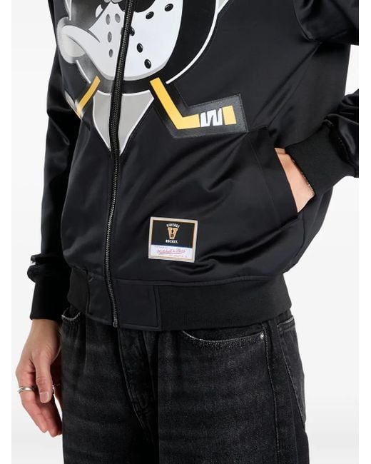 Mitchell & Ness Black 1992 Nhl Ducks Teemu Selänne Bomber Jacket for men