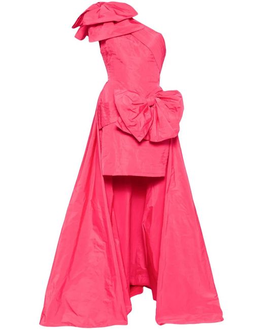 Vestido de fiesta corto con lazos Elie Saab de color Pink