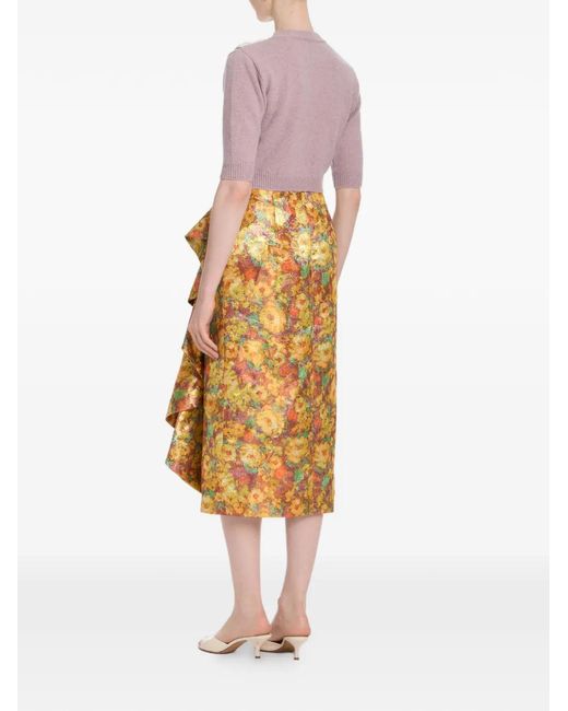 Markarian Purple Posy Pearl-Patch Sweater