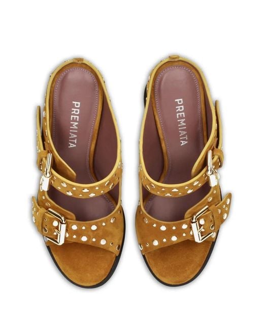 Premiata Metallic Studs Buckle Sandals