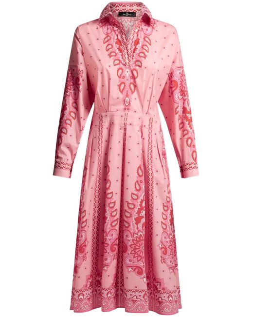 Etro Red Cotton Dress