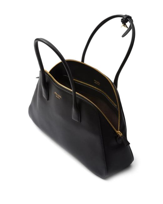 Prada Black 1Bg522 Leather Tote Bag