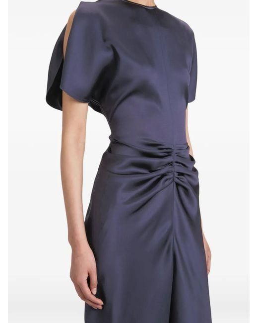 Victoria Beckham Blue Bela Midi Dress