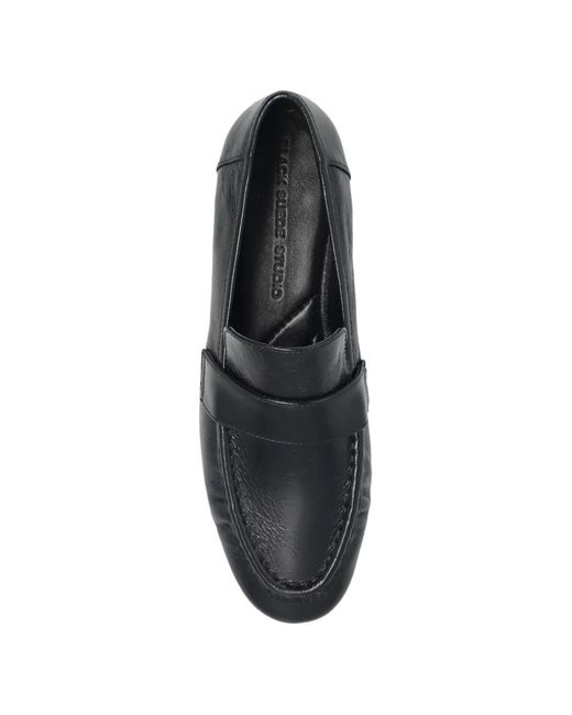 Black Suede Studio Black Arrow Loafers