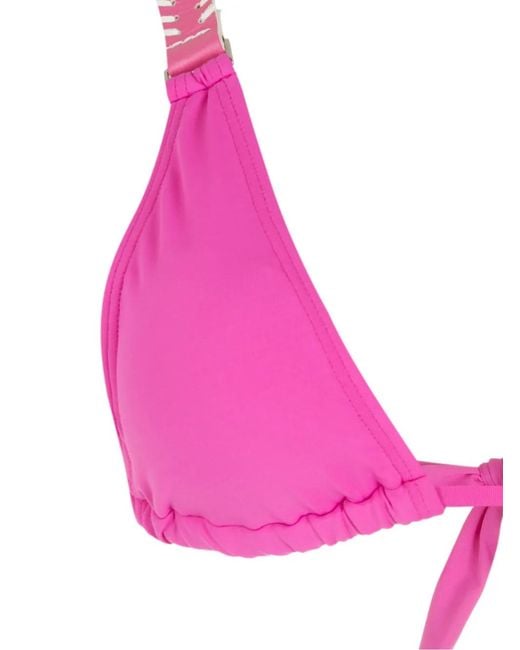 Amir Slama Pink Tie-Fastening Triangle Bikini Set