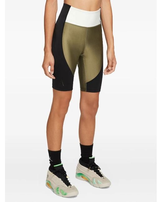 Nike Green X Aleali May Panelled Biker Shorts