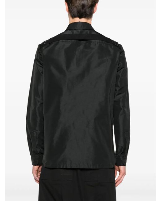 Camisa Fogpocket con cuello clásico Rick Owens de hombre de color Black