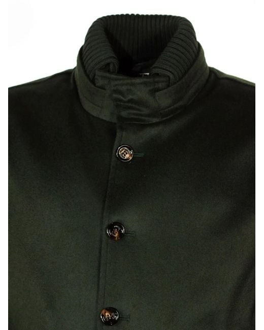 KIRED Green Cashmere Bomber Jacket for men