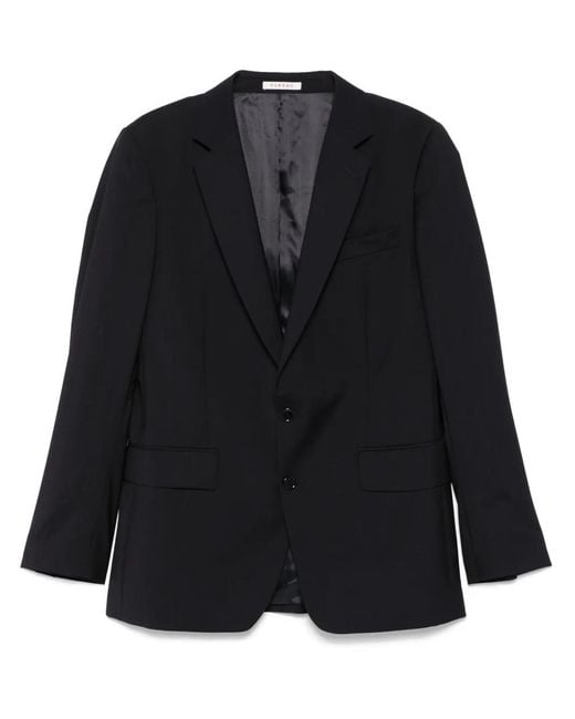 Fursac Black Virgin Wool Blazer for men
