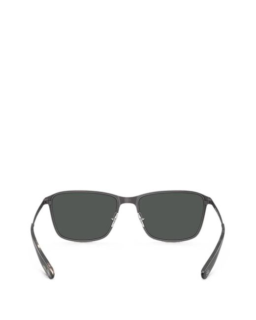 Brooks Brothers Gray Rectangle-Frame Sunglasses for men