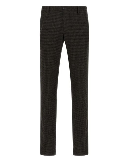 Vichy-patterned trousers Incotex de hombre de color Black