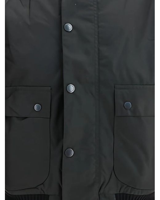 Barbour Black Traction Waxed Button-Fastening Flap-Pocket Jacket for men