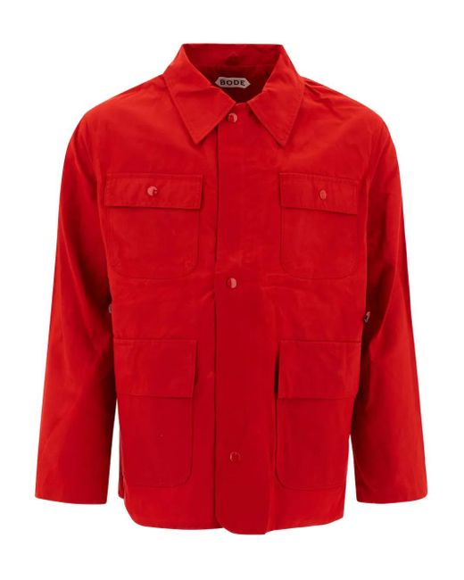 Chaqueta con bolsillos con botones Bode de hombre de color Red