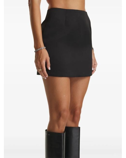CuAnna Black Agnes Zip-Up Mini Skirt