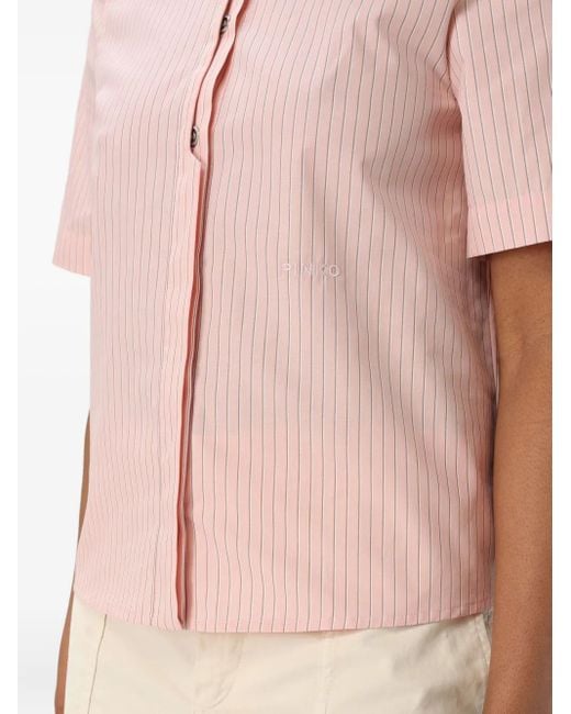 Pinko Pink Striped Pattern Shirt