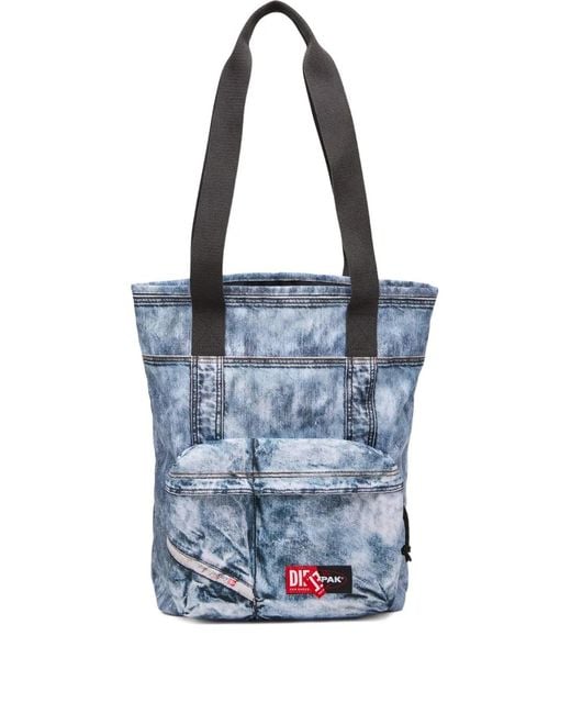 DIESEL Blue X Eastpak Denim Trompe-L'Oeil Tote Bag