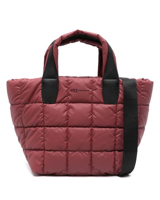 VEE COLLECTIVE Red Small Porter Tote Bag