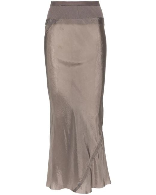 Jupe Calf Bias Mi-Longue Rick Owens en coloris Gray