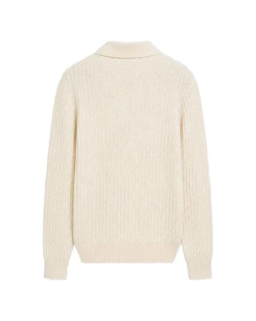RETORI White Damier-Pattern Cardigan