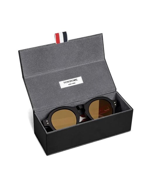 Thom Browne Brown Round-Frame Sunglasses