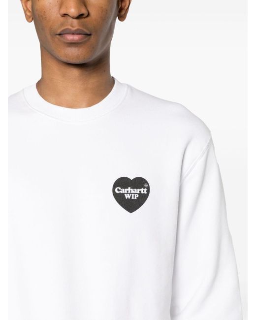 Carhartt Sweater Met Logoprint in het White voor heren