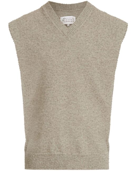 Maison Margiela Gray Cut-Out Detailing Vest for men