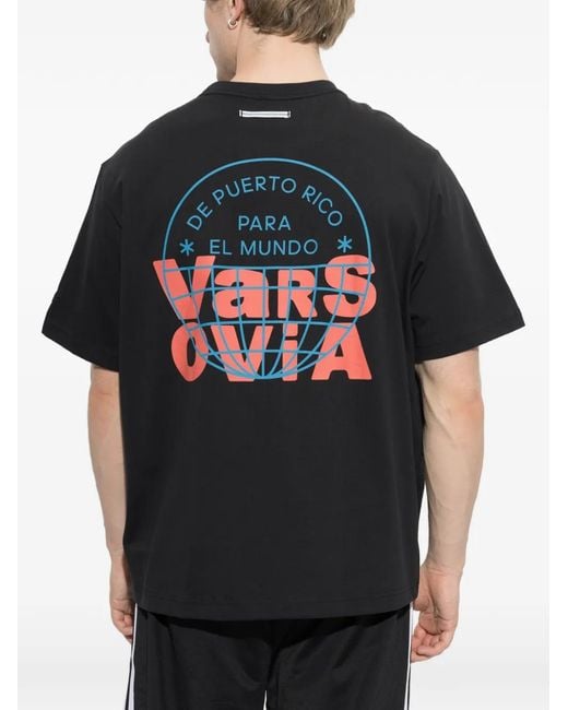 Adidas Black X Bad Bunny Lisba Logo-Print Cotton T-Shirt