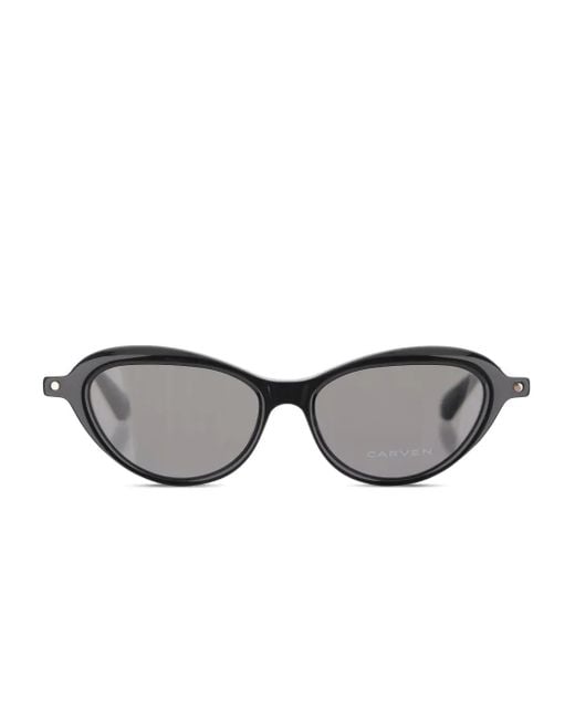 Carven Gray Sonnenbrille Mit Ovalem Gestell