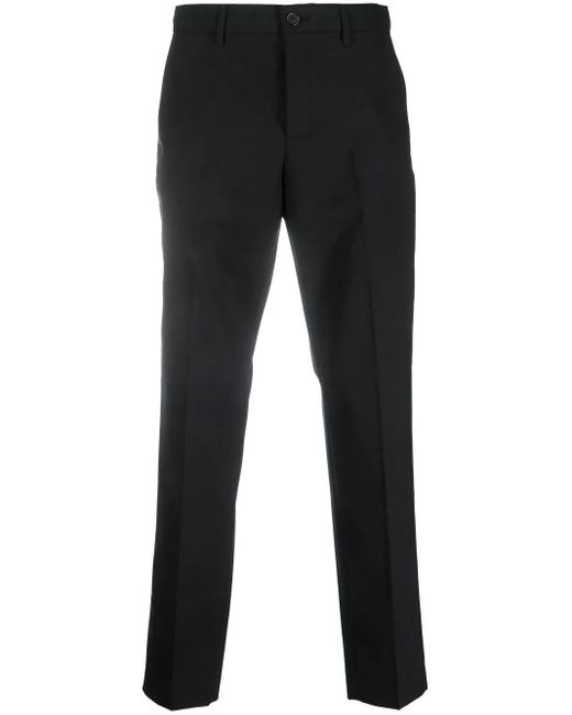 Department 5 Black High-Waist Tailored Trousers for men