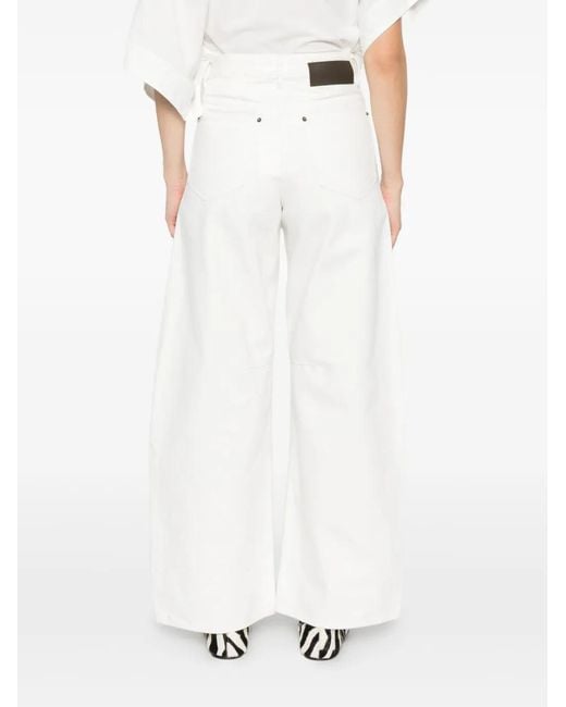Soeur White Wide-Leg Jeans