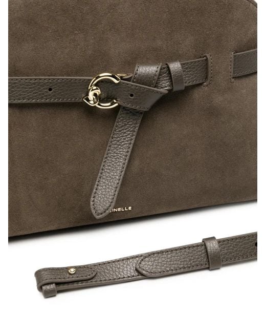 Coccinelle Brown Suede Shoulder Bag