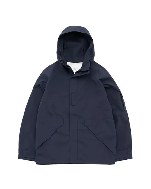 Nanamica Blue Gore-Tex Hooded Jacket for men