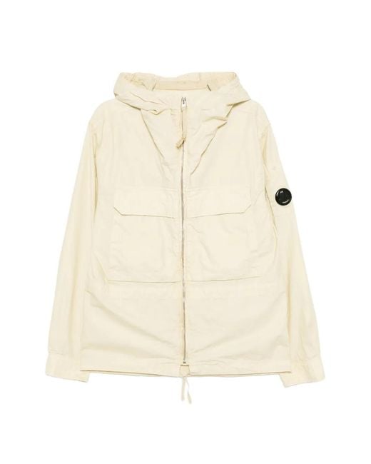 C P Company Natural Micro-Reps Hooded Jacket for men